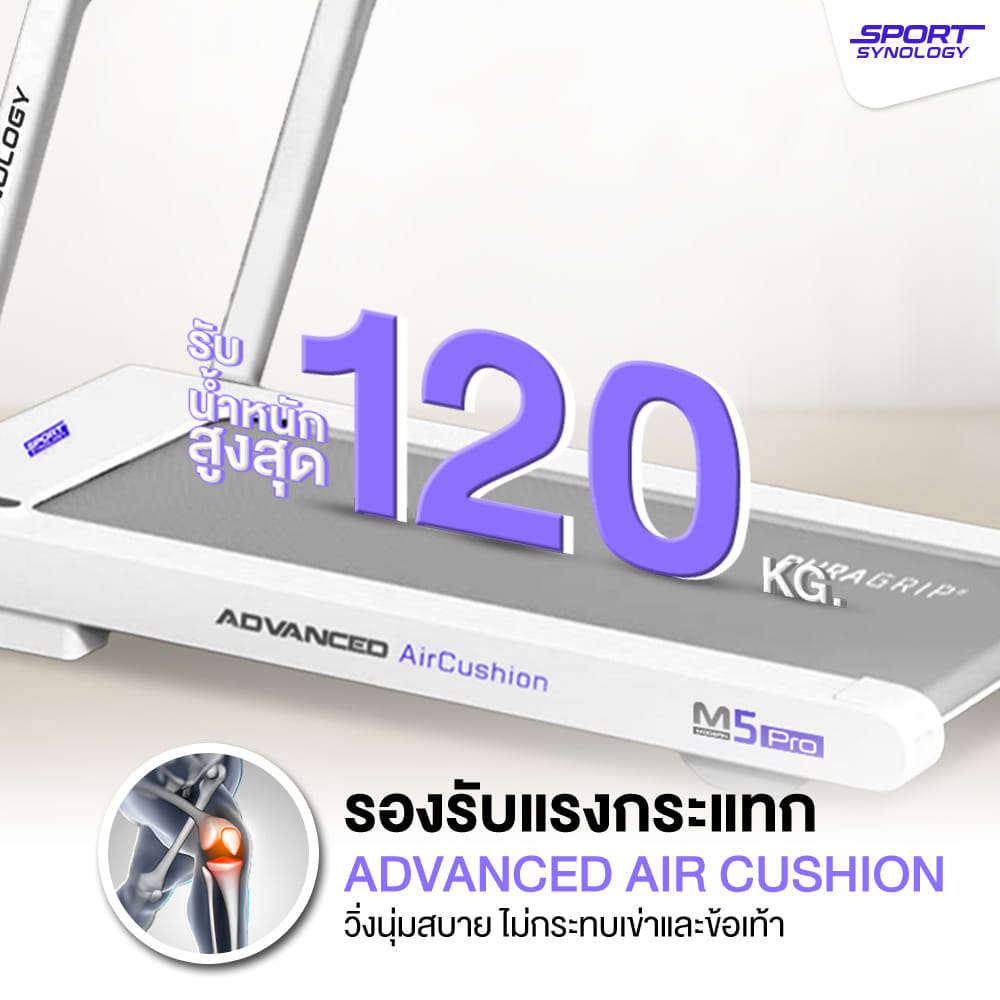 ลู่วิ่งไฟฟ้า SPORTSYNOLOGY รุ่น M5PRO มอเตอร์ BRUSHLESS DC 4 แรงม้า ปรับชันได้ถึง 25 ระดับ_4